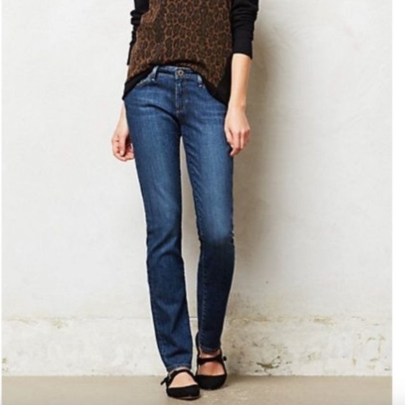 Ag Adriano Goldschmied Slim Straight jeans, 25R.   G - Picture 1 of 7